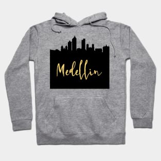 MEDELLIN COLOMBIA DESIGNER SILHOUETTE SKYLINE ART Hoodie